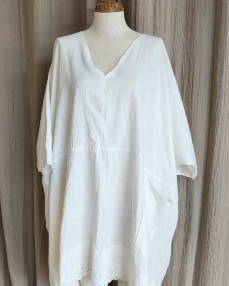 Caftan Upcyclé « Bleuets d'Antan » – Collection Les Héritières