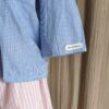Chemise Collerette Vichy Bleu Ciel – Taille 36 à 42 – Collection Les Héritières
