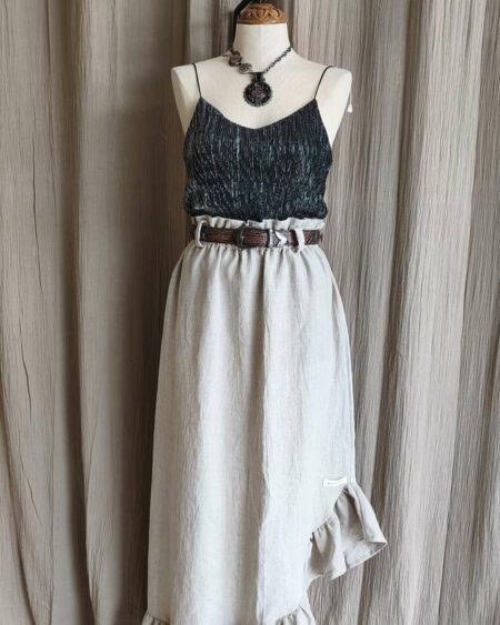 Jupe asymétrique en lin Rose & Marie – Taille 36 à 40