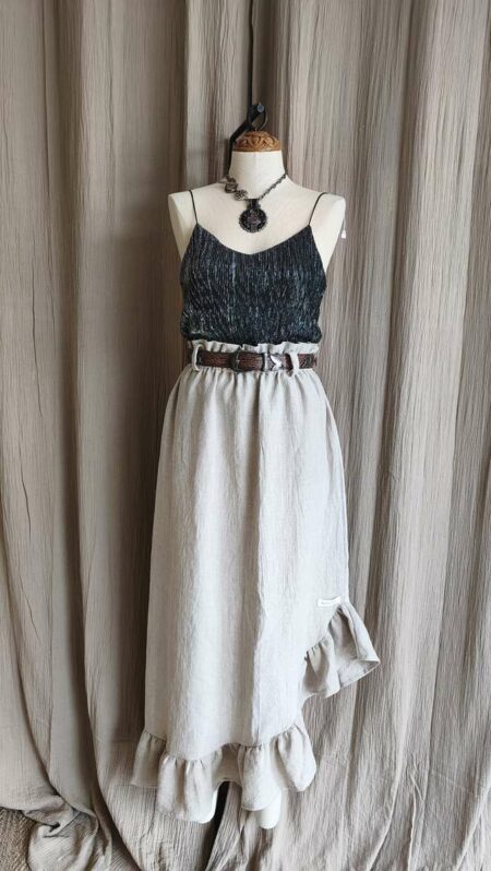 Jupe asymétrique en lin Rose & Marie – Taille 36 à 40