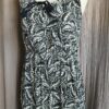 Robe longue Promod imprimé feuillage noir et beige – Taille 38/40