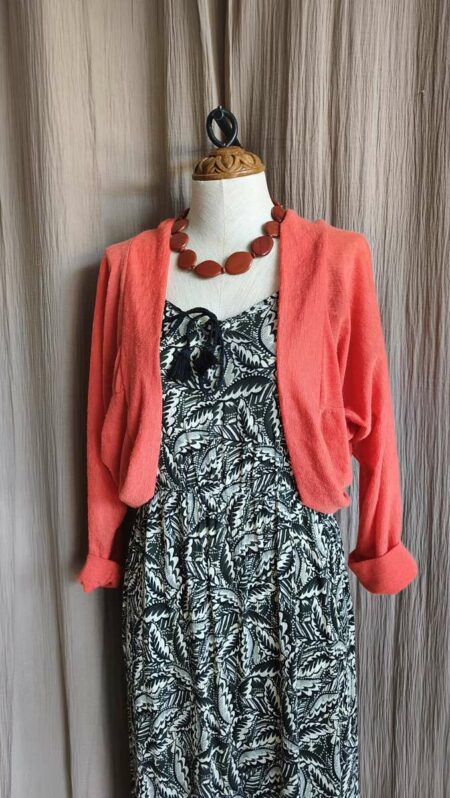 Gilet voile dos imprimé corail By Dépêche Mode – Taille 38
