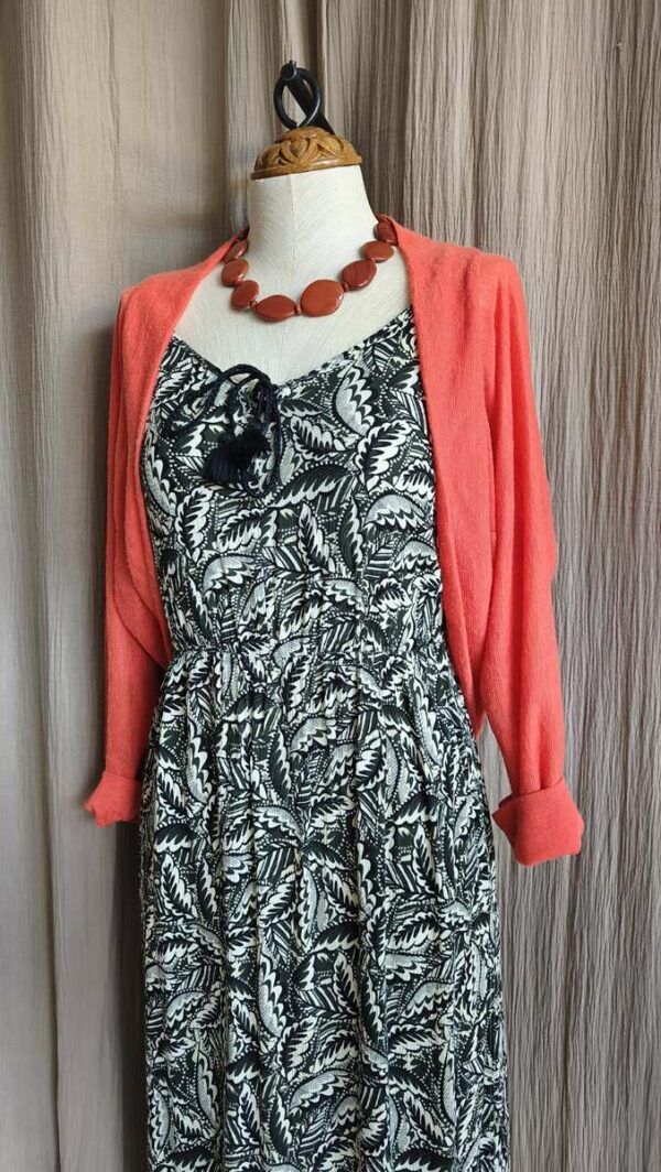Gilet voile dos imprimé corail By Dépêche Mode – Taille 38