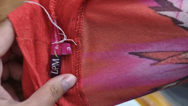 Gilet voile dos imprimé corail By Dépêche Mode – Taille 38