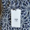 Robe dos ouvert bleu marine et blanc à motif floral – Taille 36