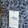 Robe dos ouvert bleu marine et blanc à motif floral – Taille 36