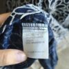 Robe dos ouvert bleu marine et blanc à motif floral – Taille 36