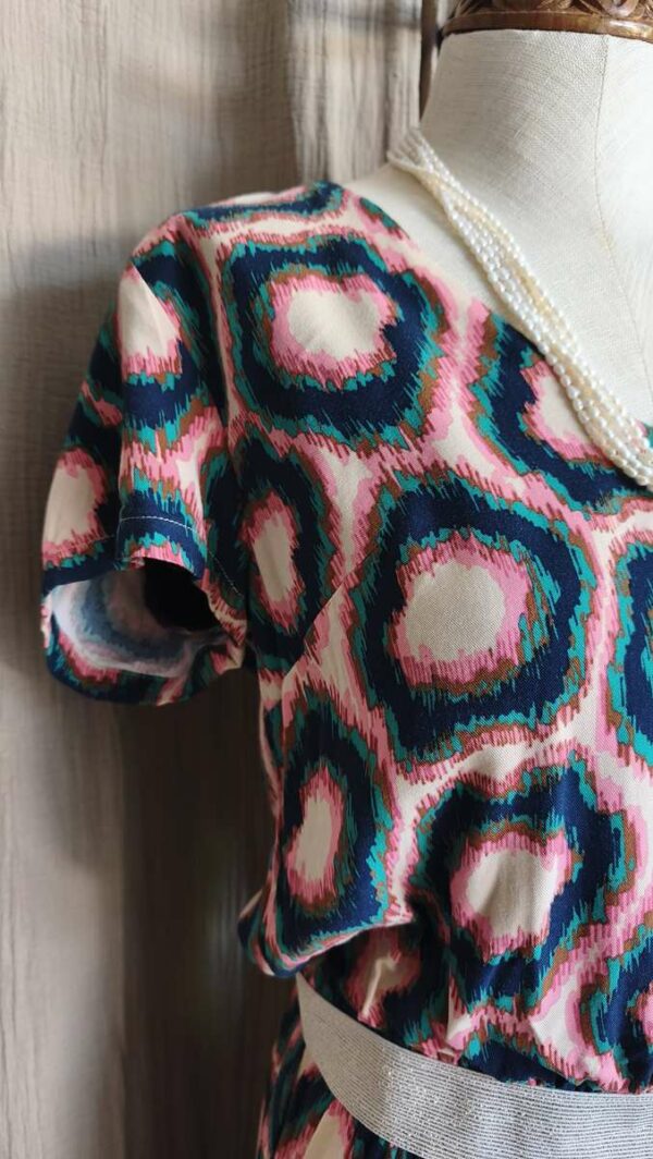Combinaison pantalon Lola Espeleta imprimée rose et bleu – Taille 36 (convient au 38)