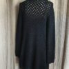 Gilet long noir ajouré Y2K – Taille 40 – 100 % acrylique
