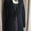 Gilet long noir ajouré Y2K – Taille 40 – 100 % acrylique