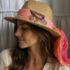 Chapeau upcyclé Sunset Rose & Marie – Soie Jean-Louis Scherrer – Taille L 56/58