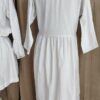 Robe longue en drap ancien et broderie anglaise Rose & Marie – Taille M/L