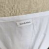 Top en coton ancien blanc upcyclé Rose & Marie – Taille S/M
