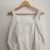 Top en coton ancien blanc upcyclé Rose & Marie – Taille S/M
