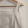 Top en coton ancien blanc upcyclé Rose & Marie – Taille S/M