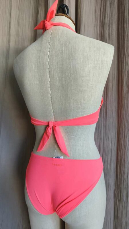 Maillot de bain 2 pièces orange fluo – Taille 36 (étiquette 38) – Neuf