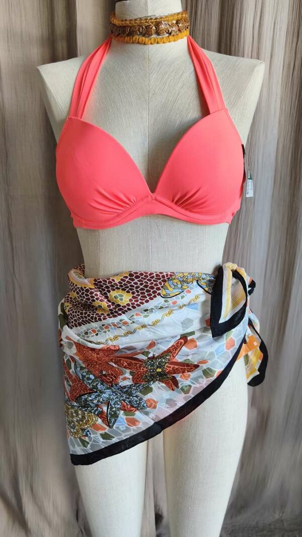 Maillot de bain 2 pièces orange fluo – Taille 36 (étiquette 38) – Neuf