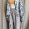 Pantacourt en lin bohème beige – Taille 40/42