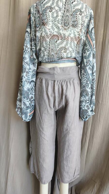 blouse Camaïeu, blouse imprimé cachemire, blouse fluide femme, blouse bohème, blouse transparente, blouse taille 40, mode seconde main, blouse été femme, Psychofripes, vêtements femme occasion
