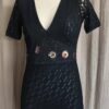 Top tunique ajouré Save the Queen noir – T38 – Made in Italy