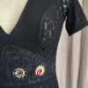 Top tunique ajouré Save the Queen noir – T38 – Made in Italy
