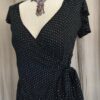 Robe portefeuille Naf Naf à pois noire – T38 – Vintage Y2K