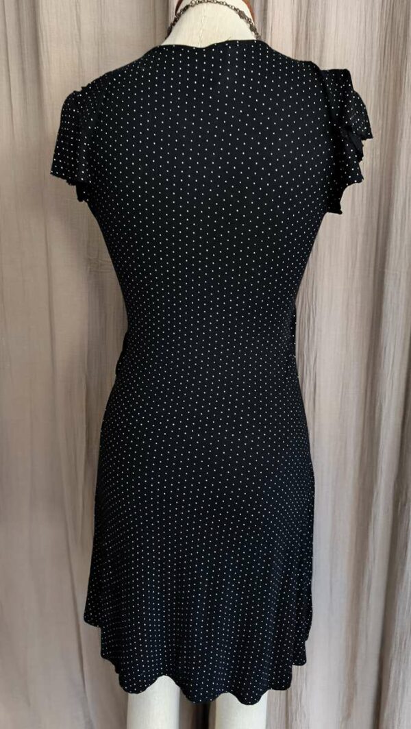Robe portefeuille Naf Naf à pois noire – T38 – Vintage Y2K