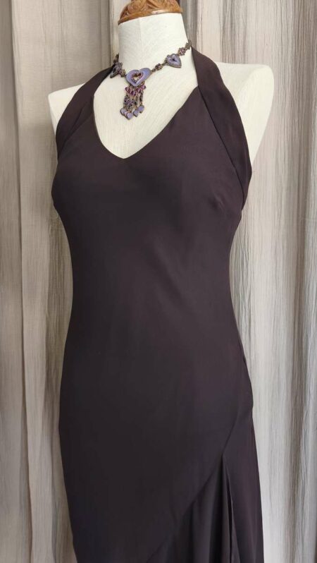 Robe longue Jessica chocolat – T38 – Vintage Y2K