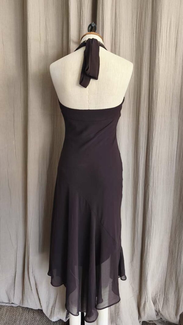 Robe longue Jessica chocolat – T38 – Vintage Y2K