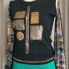 Top vintage Pause Café Y2K noir imprimé – Taille 38 Description