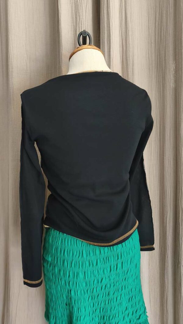 Top vintage Pause Café Y2K noir imprimé – Taille 38
