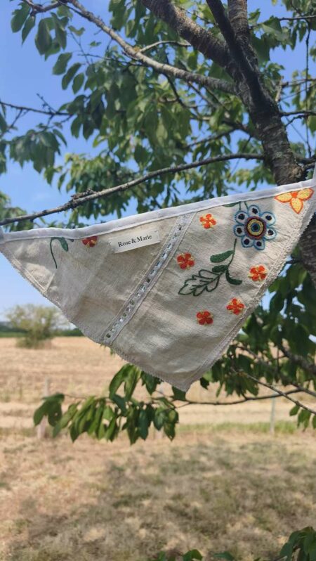 Bandana femme vintage – Foulard cheveux artisanal Made in France | Rose & Marie
