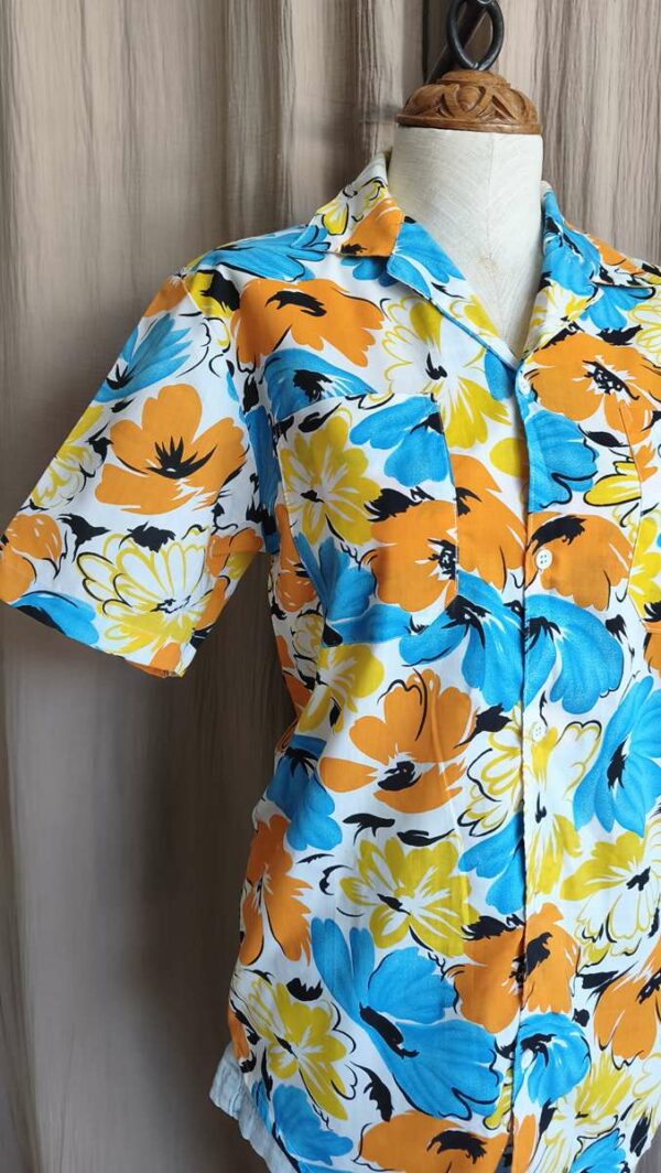 Chemisette vintage en coton années 80 – Taille 38