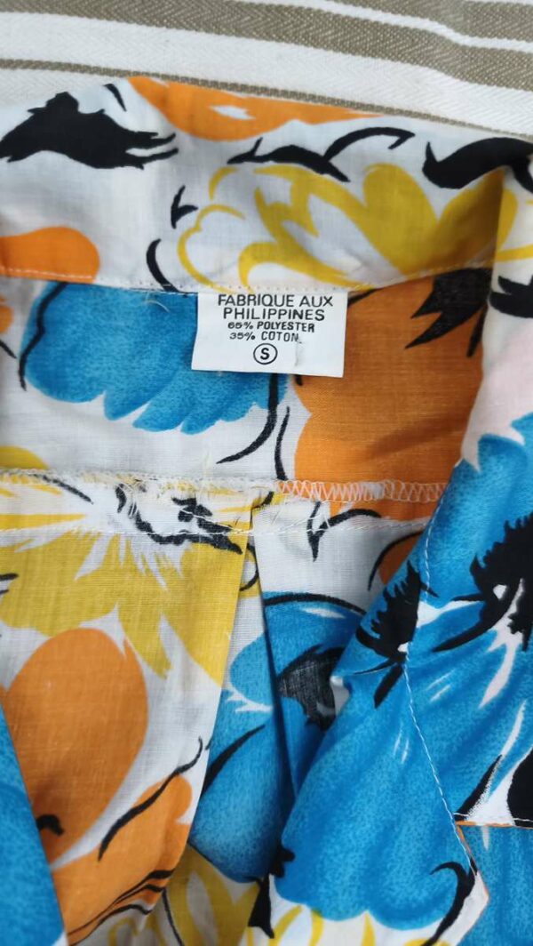Chemisette vintage en coton années 80 – Taille 38