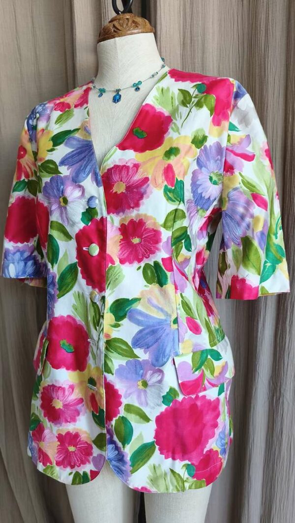 Blouse vintage fleurie Made in France – Taille 40/42