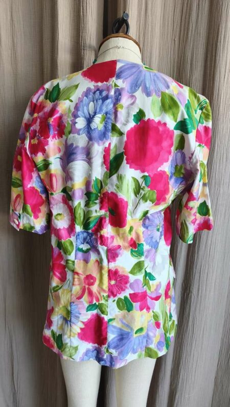 Blouse vintage fleurie Made in France – Taille 40/42