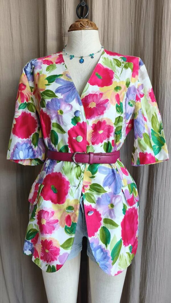 Blouse vintage fleurie Made in France – Taille 40/42