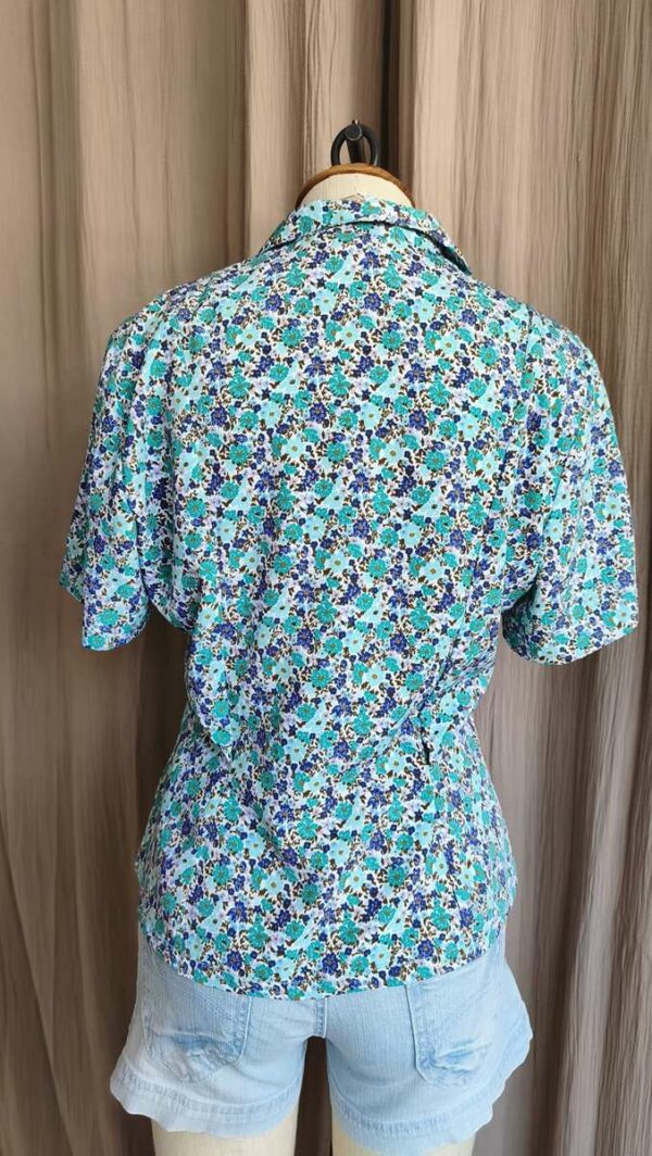 Blouse vintage fleurie années 80 – Taille 38