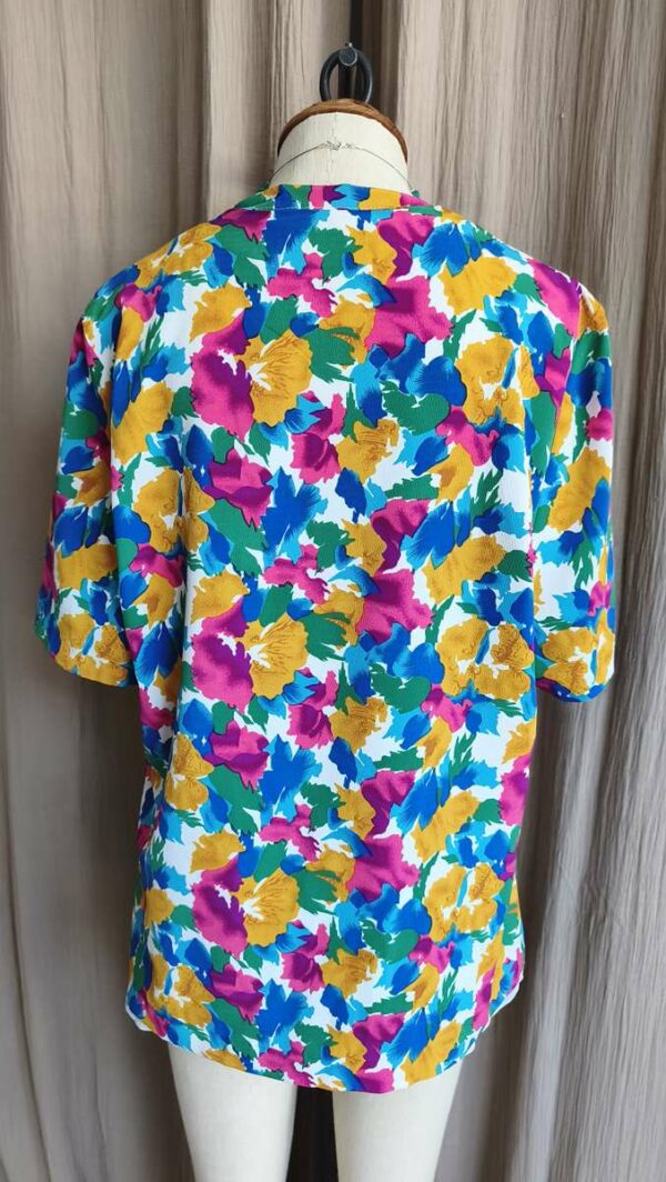 Blouse vintage fleurie années 80 – Taille 44