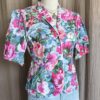 Blouse vintage fleurie années 80 – Taille 38