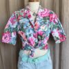 Blouse vintage fleurie années 80 – Taille 38