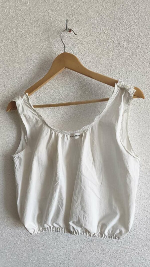 Top Rose & Marie en coton ancien