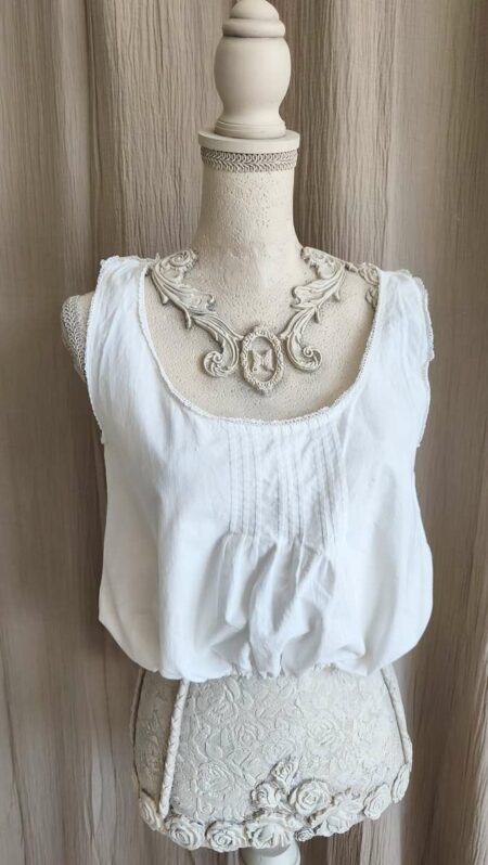 Top Rose & Marie en coton ancien –