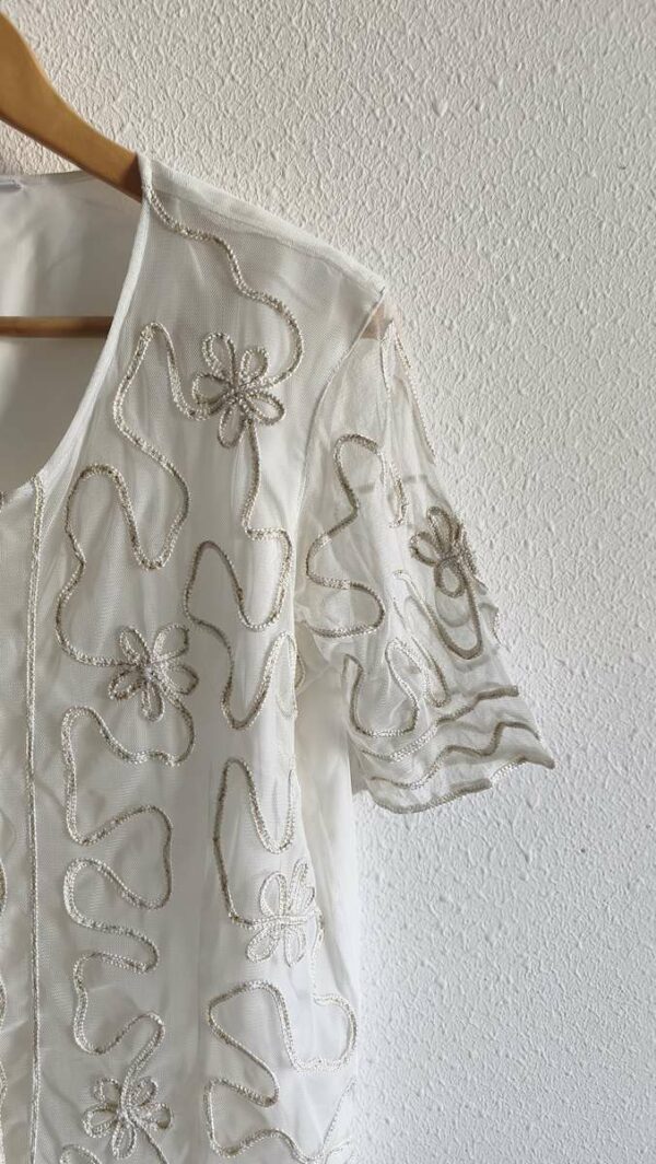 Blouse vintage brodée – Taille 42/44