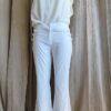 Pantalon flare blanc La Redoute Création – Taille 36