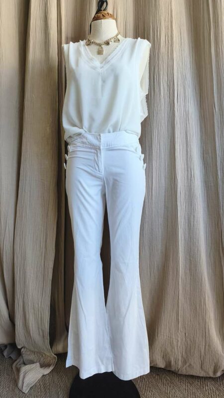 Pantalon flare blanc La Redoute Création – Taille 36