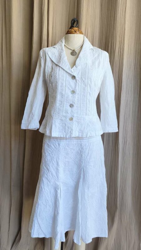 Ensemble Promod en coton brodé blanc – Taille 40