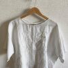 Top brodé en drap antique – Taille unique 38 à 44