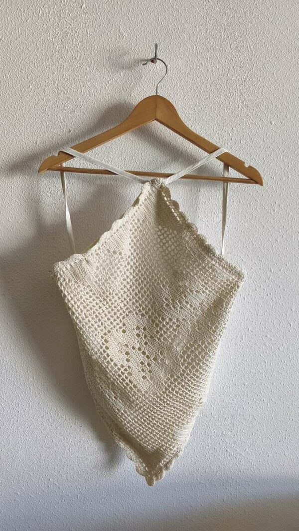 Top en napperon ancien au crochet – Taille 38/40/42