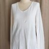 Pull maille fine blanc 100 % coton T2 (38/40)